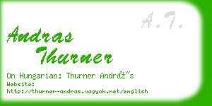 andras thurner business card